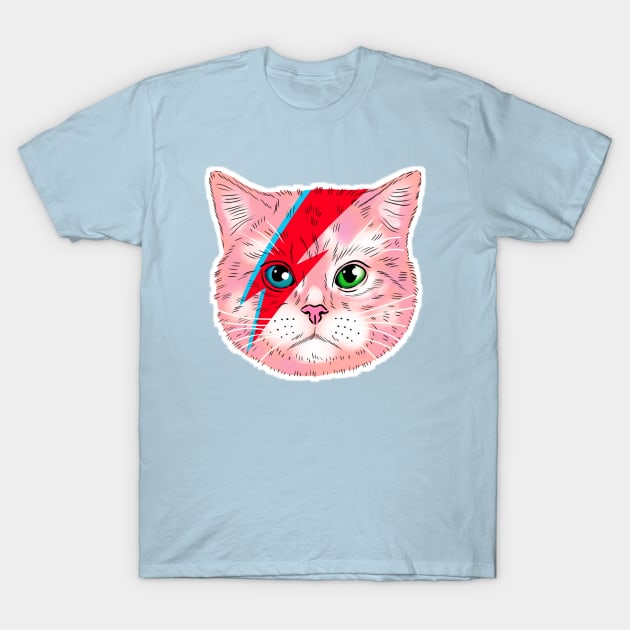 David bowie cat t shirt best sale
